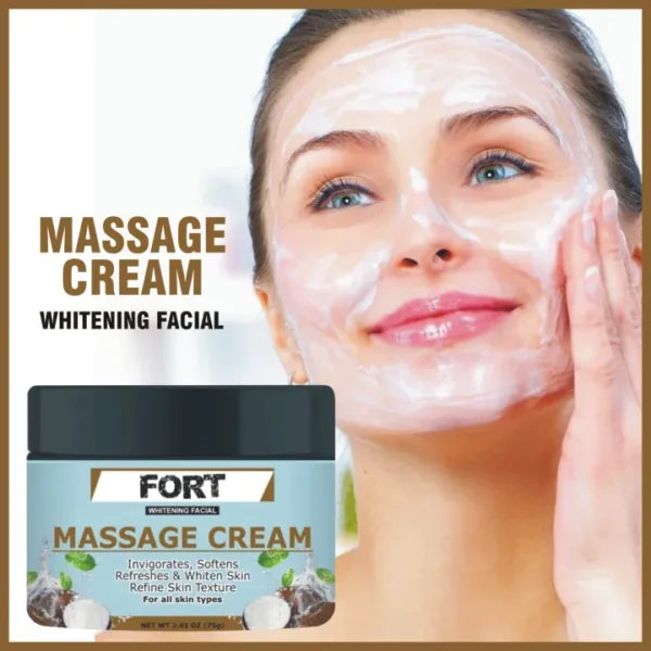 FORT Whitening Massage Cream Soften Refreshes & Refine Skin Texture Fecial For All Skin Type